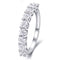 Fashion Women's Dorado Moissanite Broken Diamond Ring Plateado Tamaño 5