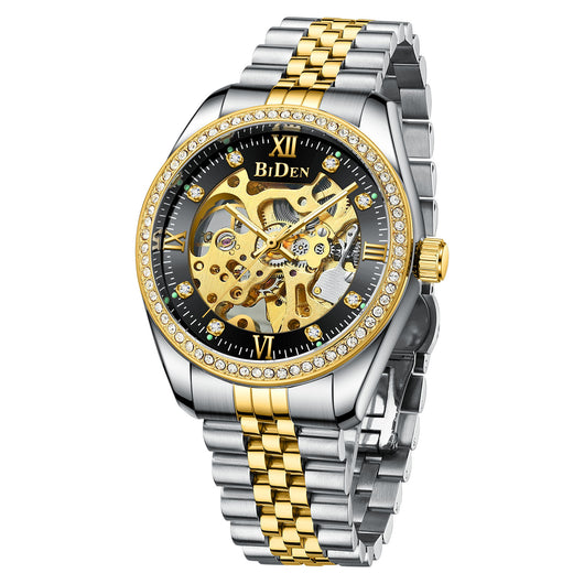 Reloj de Acero Inoxidable con Diamantes y Correa Sólida - Image 6