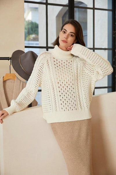 Suéter Cuello Alto Manga Larga para Otoño e Invierno - Image 16