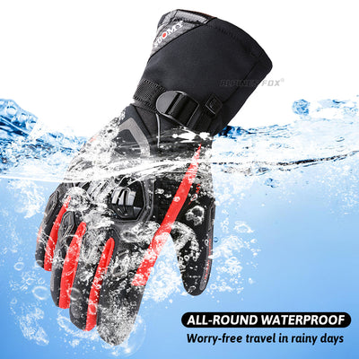 Guantes Térmicos para Moto con Pantalla Táctil, Impermeables y Resistentes al Viento