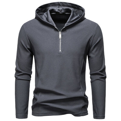Sudadera Casual con Cierre Medio y Capucha - Manga Larga Colores Sólidos - Image 11