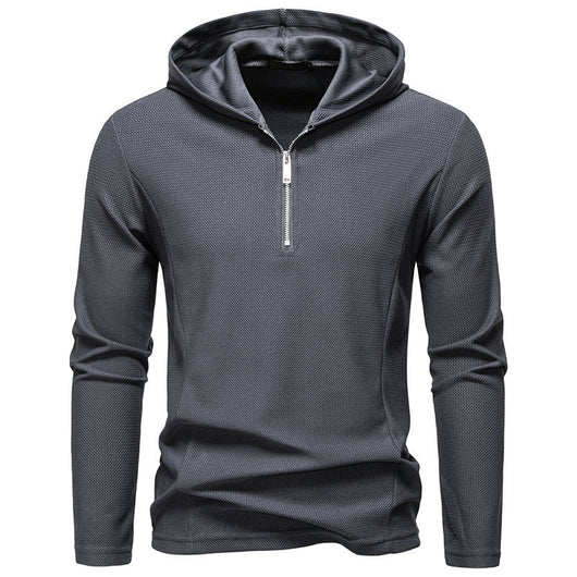 Sudadera Casual con Cierre Medio y Capucha - Manga Larga Colores Sólidos - Image 11