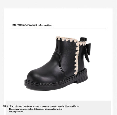 Botas de Cuero para Niñas con Forro de Terciopelo y Suela Flexible - Image 10
