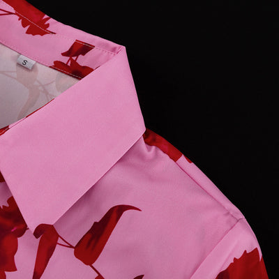 Conjunto Ejecutivo: Camisa Estampada con Falda de Cintura Alta y Abertura Lateral - Image 13