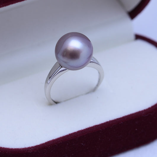 Anillo de Perla Blanca Agua Dulce 12-13mm Círculo Perfecto Brillo Intenso - Image 6