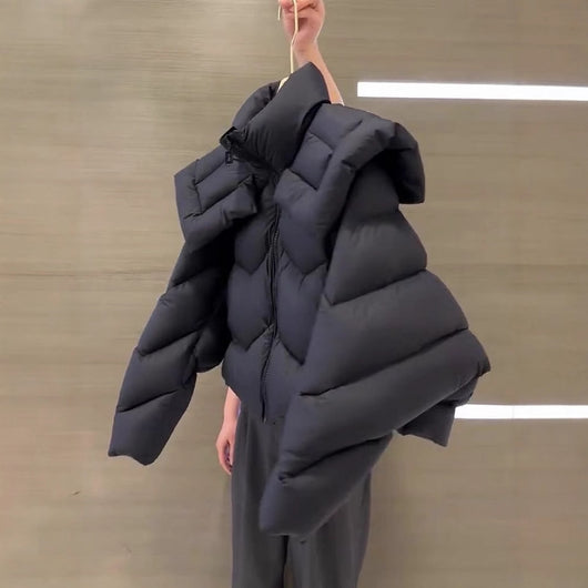 Chaqueta Acolchada de Algodón Premium - Negra Gruesa
