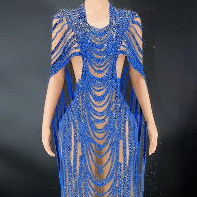 Vestido de Noche Elegante con Lentejuelas Brillantes - Image 3