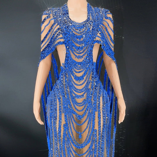 Vestido de Noche Elegante con Lentejuelas Brillantes - Image 3