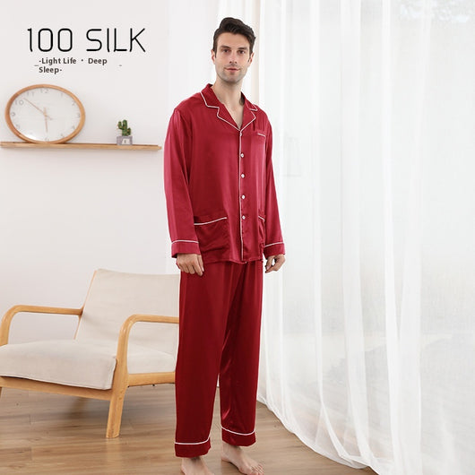 Pijama de Seda Mulberry 22M para Hombre - Comfort Premium - Image 3