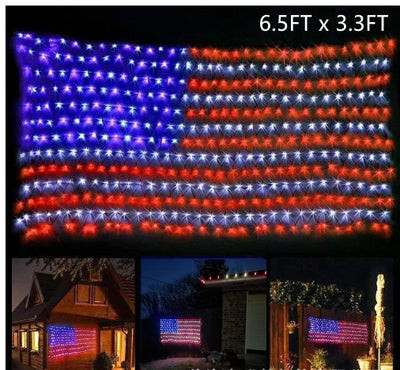 Luces Solares Bandera Americana Decorativas - Iluminación Patriótica para Fiestas - Image 15