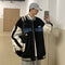 Chamarra Beisbolera Hombre Colorblock con Bordado Trendy