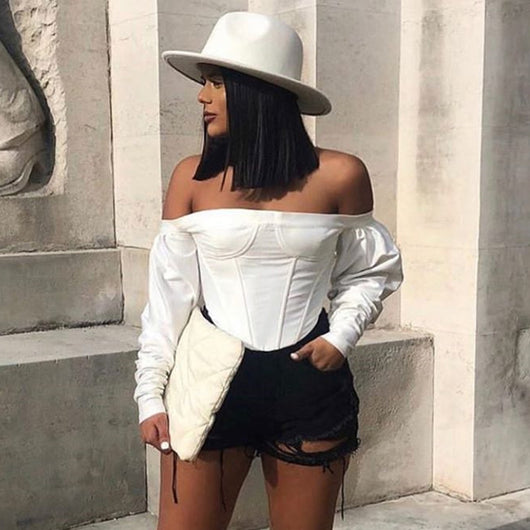 Blusa Larga Fuera del Hombro para Mujer - Estilo Urbano Elegante - Image 2