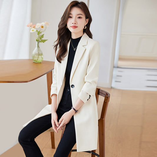 Abrigo Trench Coat Midi Negro para Mujer - Image 2