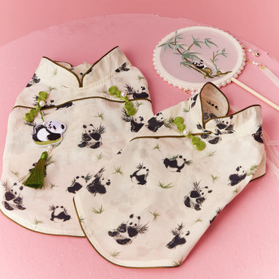 Chaleco sin Mangas Estilo Chino para Mascotas - Diseño Panda Teddy Schnauzer Bichón - Image 4
