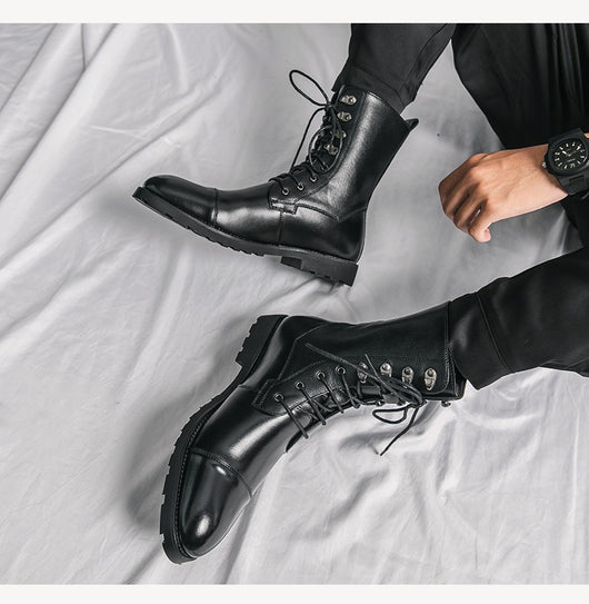 Botines Denim Locomotora con Cordones Otoño Invierno Negro - Image 9