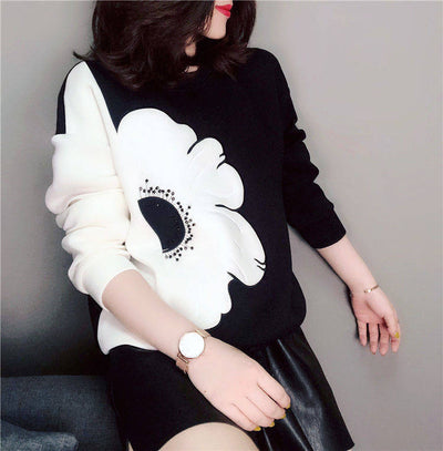 Blusa Holgada de Manga Larga para Mujer - Cuello Redondo Primavera - Image 7