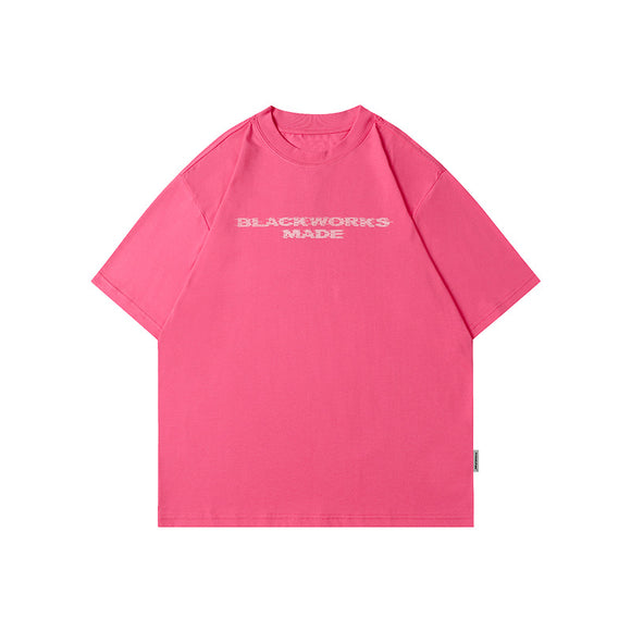 Playera Estampada de Letras Cuello Redondo Manga Corta
