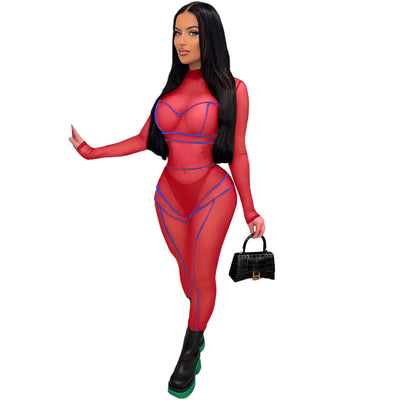 Jumpsuit de Malla Transparente para Discoteca - Image 3
