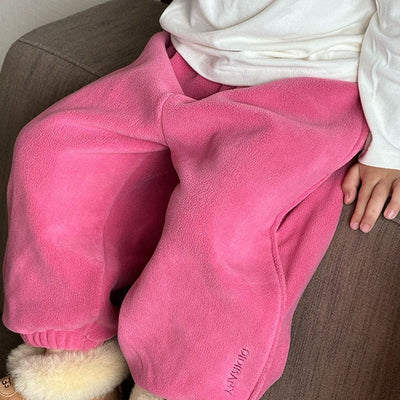 Pantalones de Buzo para Niñas Rojo Rosado - Otoño e Invierno - Image 11
