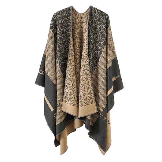 Poncho Cálido Extra Grande con Abertura Frontal - Image 12