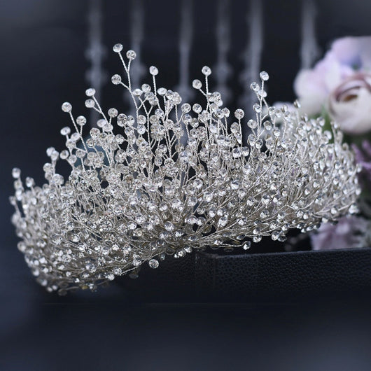 Corona Nupcial Tiara Boda Hecha a Mano - Image 5