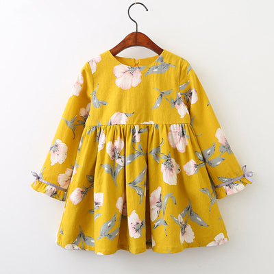Vestido Infantil Estampado de Manga Larga - Image 2