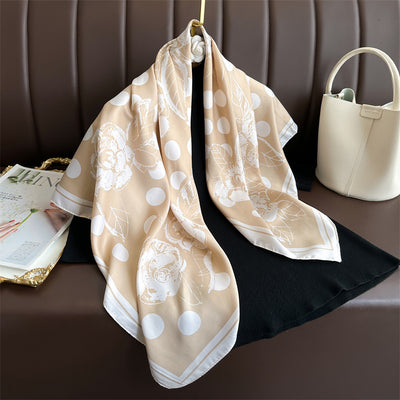 Chal Hijab Protector Solar con Bloques de Color Floral - Image 49