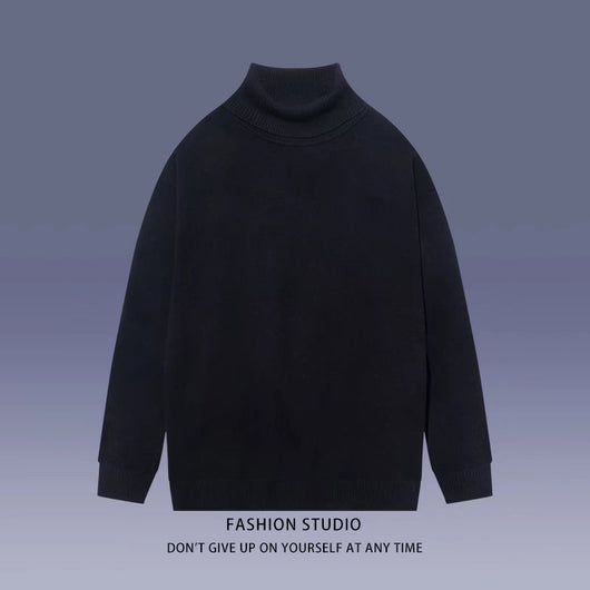Suéter Cuello Alto Minimalista para Estudiantes - Image 5