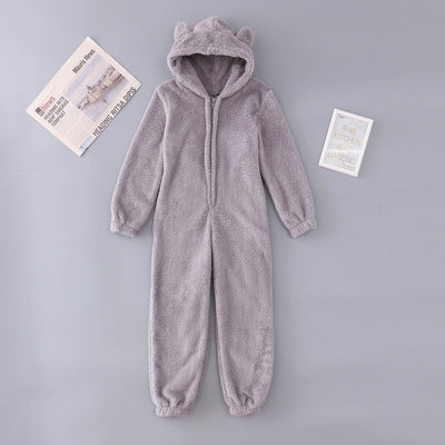 Pijama Enterizo Familiar de Lana Gruesa con Capucha - Image 25