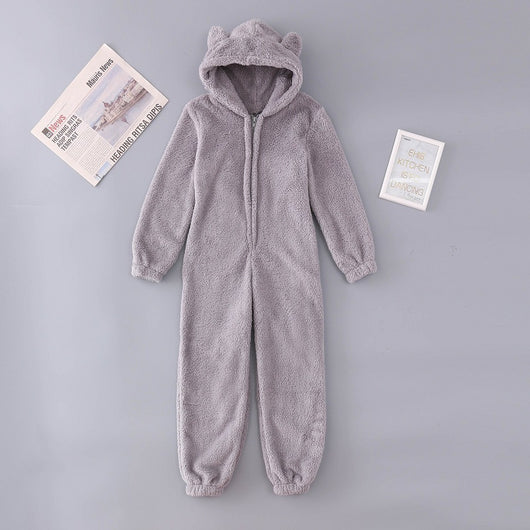 Pijama Enterizo Familiar de Lana Gruesa con Capucha - Image 25
