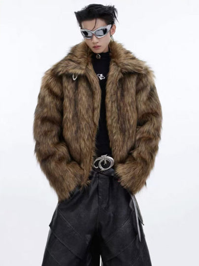 Abrigo de Piel Sintética para Hombre Otoño e Invierno - Image 2