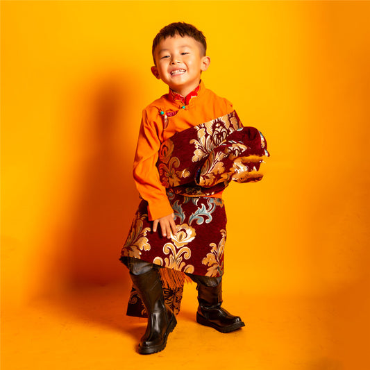 Túnica Tibetana Infantil de Manga Larga para Presentaciones - Image 2