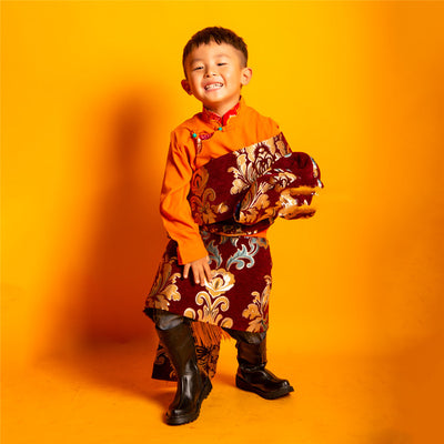 Túnica Tibetana Infantil de Manga Larga para Presentaciones - Image 2