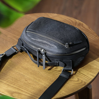 Bolsa de Cuero Retro para Hombre - Bandolera Casual Estilo Vintage - Image 3