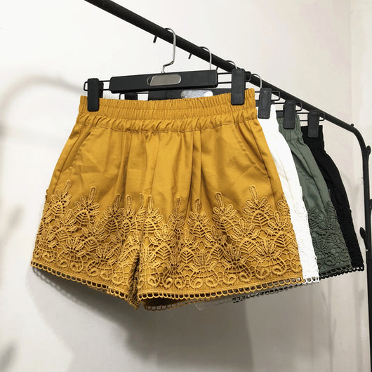 Pantalones Anchos de Encaje para Mujer - Shorts Casuales Primavera Verano Talla Grande - Image 13