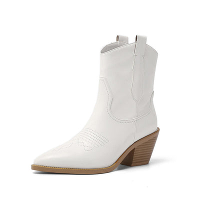 Tacones Gruesos Puntiagudos Estilo Británico - Image 12