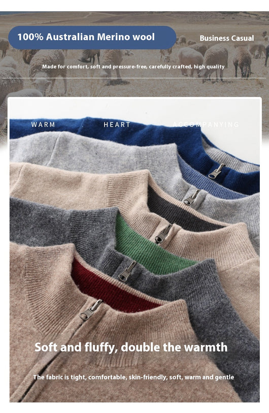 Cardigan de Lana con Cierre Zip Manga Larga - Image 14