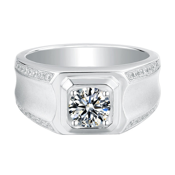 Anillo de Hombre con Moissanita de 1 Quilate y Cuatro Puntas - Image 2