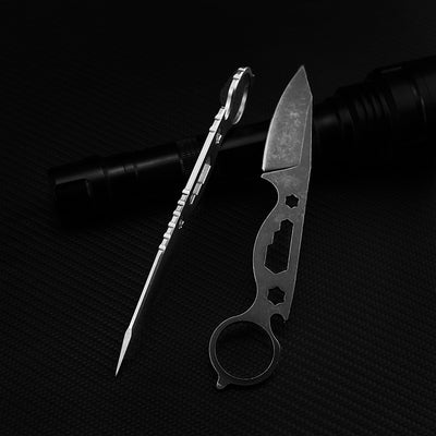 Cuchillo de Supervivencia Táctico de Hoja Recta para Caza y Bolsillo - Image 4
