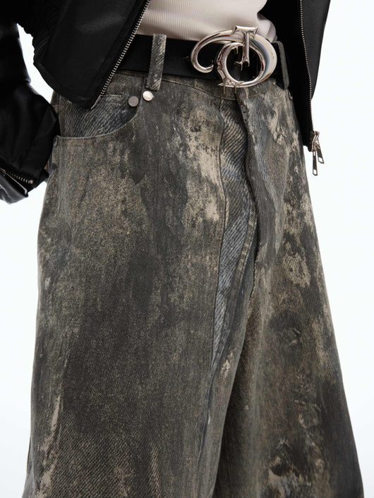Jeans Desgastados con Estampado 3D Efecto Industrial Splash - Image 12