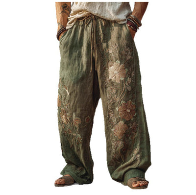 Pantalones Casuales Holgados con Estampado Digital para Hombre - Image 13