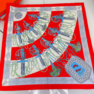 Pañoleta de Seda Estampada Tejida Hecha a Mano - Image 85