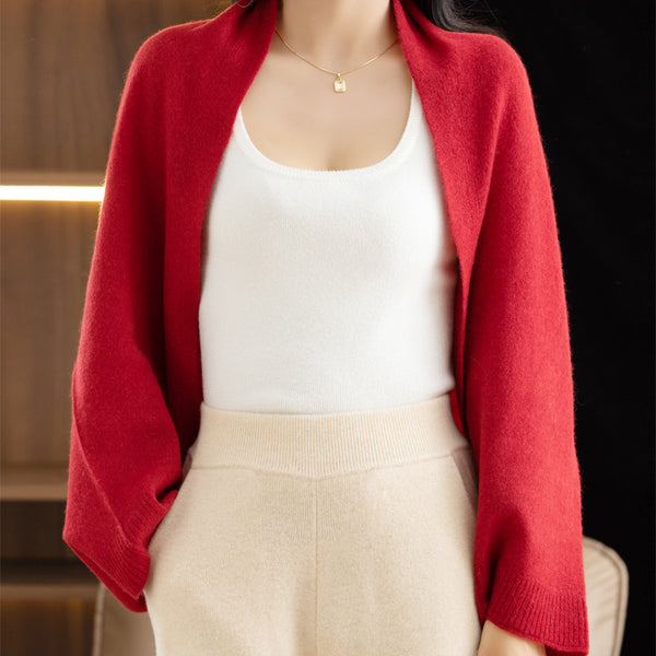 Poncho Tejido Suelto y Minimalista para Mujer