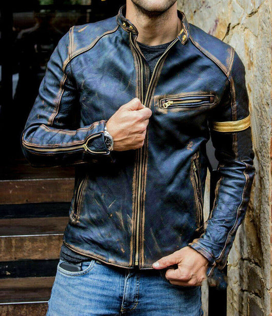 Chaqueta de Cuero para Motociclista Estilo Punk - Image 9
