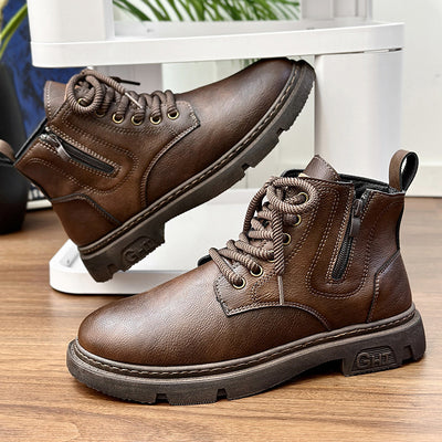 Botas Altas Estilo Británico Retro para Hombre - Casual y Versátil - Image 3