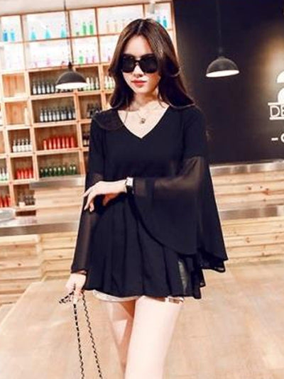 Blusa de Gasa Manga Larga para Mujer - Image 6