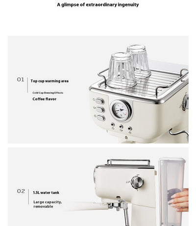Cafetera Espresso Semiautomática Italiana de Vapor Concentrado - Image 25