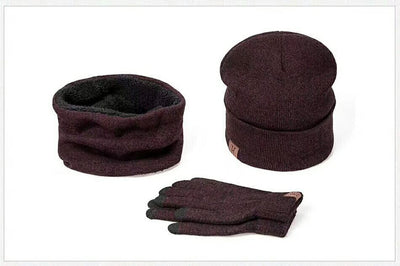 Gorro Tres Piezas con Forro de Terciopelo Cálido - Image 3