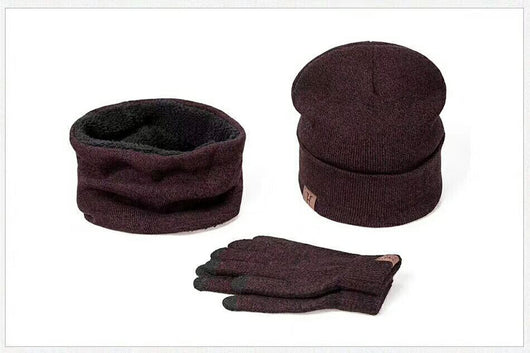 Gorro Tres Piezas con Forro de Terciopelo Cálido - Image 3