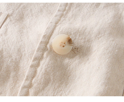 Traje de Lino con Cuello Clásico - Diseño Retro Fácil de Combinar - Image 21